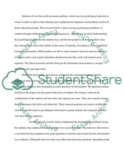 The Collaborative Group Counseling Referral Process