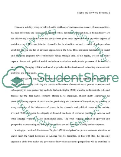 The Downfall of the World Economy