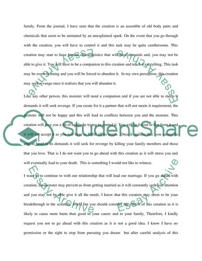 Frankenstein Role Play