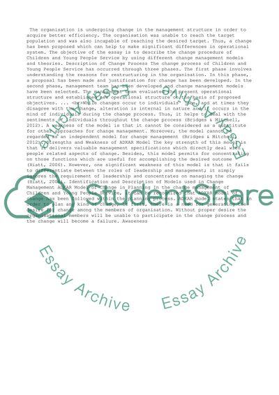 Description of Change Process