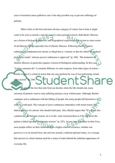 Active and passive euthanasia