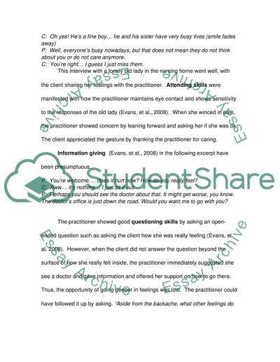 The Client-Practitioner Relationship/Project 2