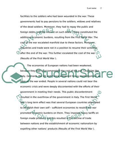 The United Kingdom and World War I