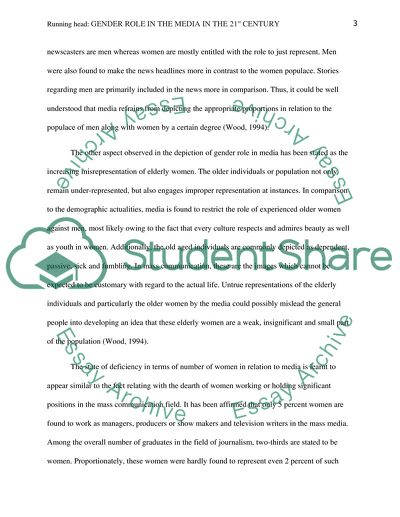 Gender Role in the Media in the 21st Century