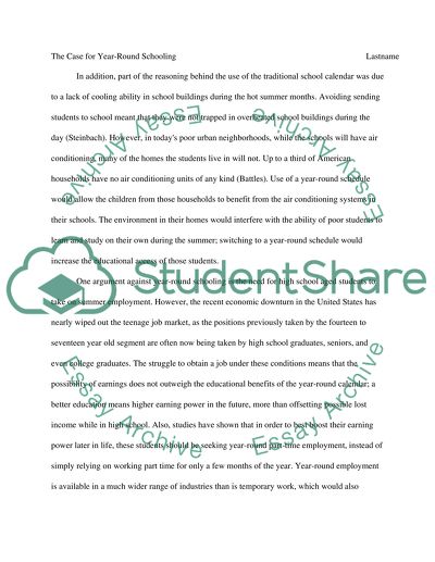 The Case for Year-Round Schooling