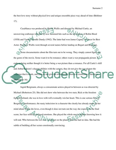 Alternayte endings of the film Casablanca