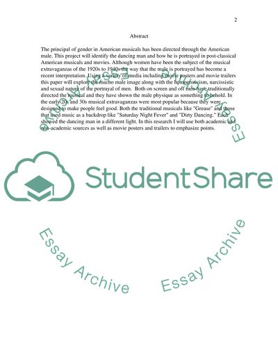 Hollywood Musical Men: The representation of the dancing man post-classical American Musicals