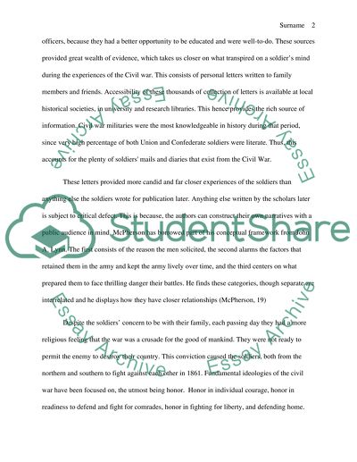 Initial, Sustaining, and Combat Motivation as They Apply to Civil War Soldiers