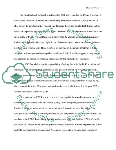 Comparison of FASB & IASB