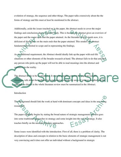 Strategic Management a Dynamic Approach