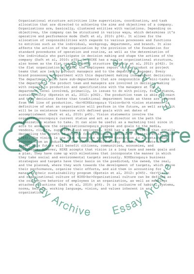 Managing Activities to Achieve Results at NIKE Inc