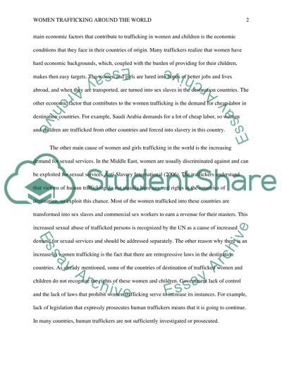 Women Trafficking around the world