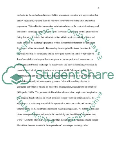 The work of Pollock, Newman, Rothko