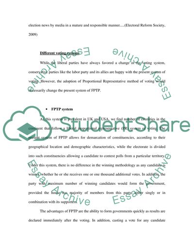 Electoral Reform in Britain