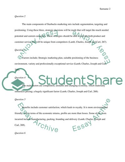 Starbucks Marketing Plan