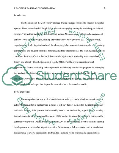 Leading Learning Organization