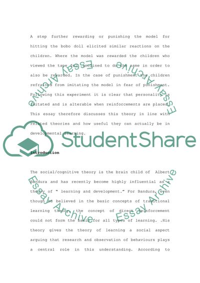 Social Cognition Theory