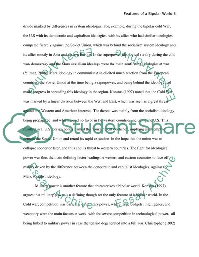 Features of a Bipolar World