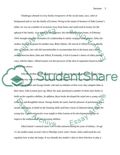 John Lennons Life Story and Group Activity