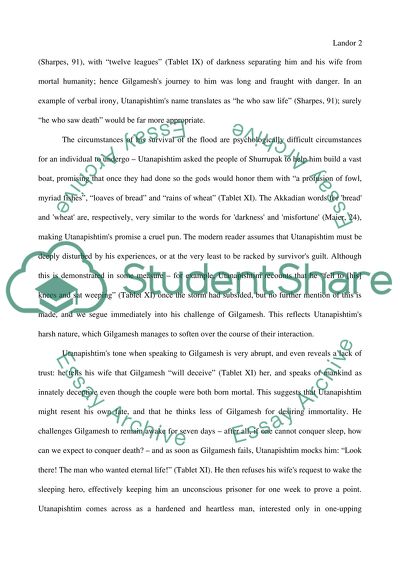 The Revealing Relationship of Gilgamesh and Utanapishtim