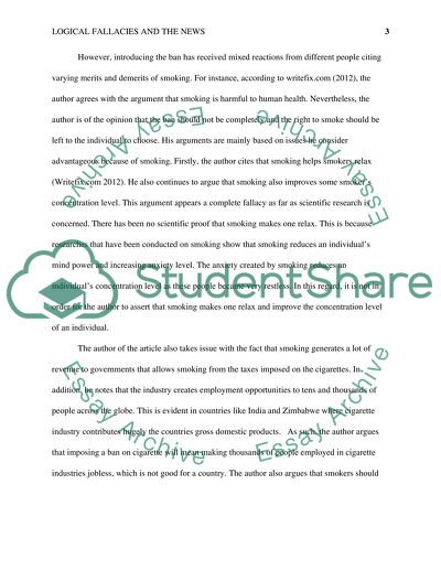 Logical Fallacies and the News