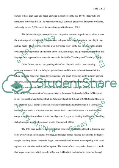 Oligopoly in the Beer Industry