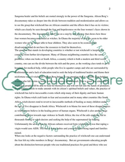 Analysis of Witches In Exile Movie