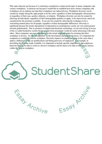 Managing a Diverse Workplace