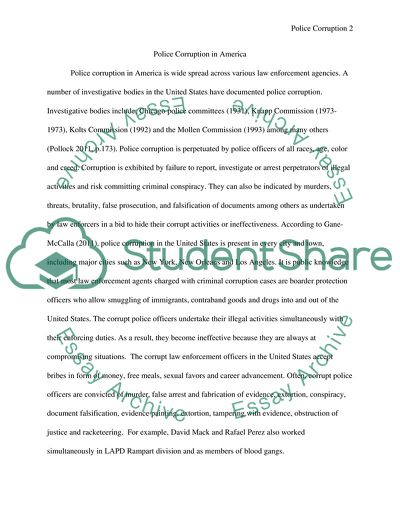 Police Corruption in America