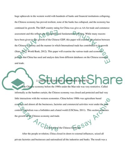 International trade and economic growth of China