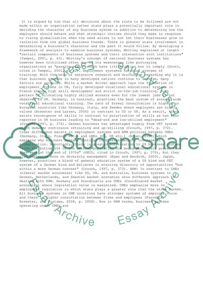 The Advance of Globalization and Business Systems