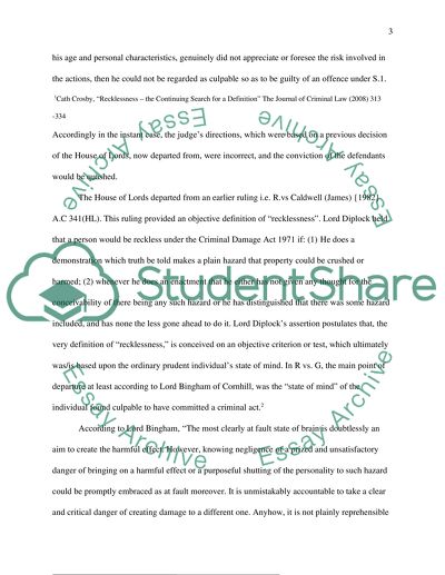 Foundations of Criminal Law-resit journal article analysis