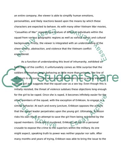 An Analysis and Review of Casualties of War Movie by De Palma