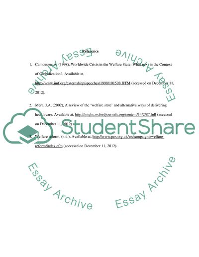 The Concept of Welfare State