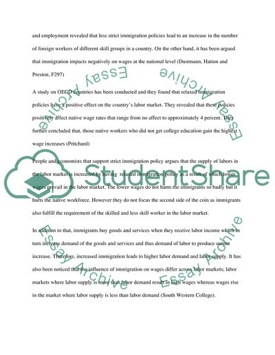 Impact of Immigration Policy Reform on Labor Market