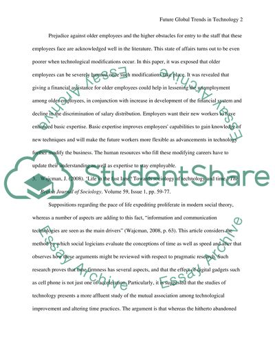 Future global trends in technology