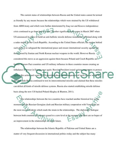 Current Events and U.S. Diplomacy