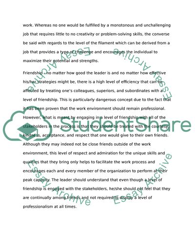 Spirituality: How The Individual Leader Hanes Oneself