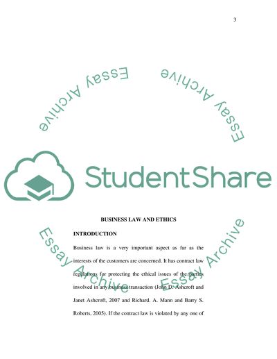 Business Law and Ethics