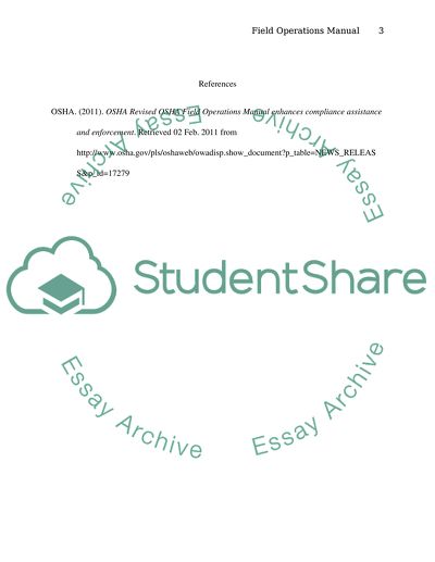 OSHA Revised OSHA Field Operations Manual