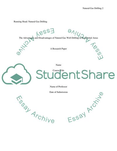 The Advantages and Disadvantages of Natural Gas Well