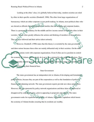 The Political Powers in Atlanta