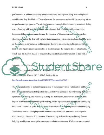 The Role of Cyber Bullying and Physical Bullying in Adolescent Suicide