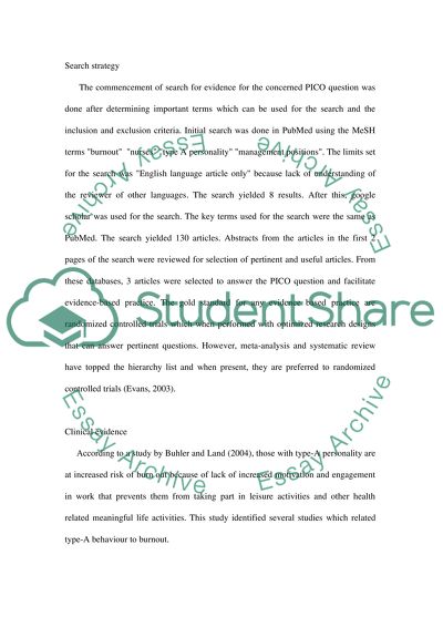 Nursing Burnout: Should Certain Personality Types Avoid Nursing Management Postions