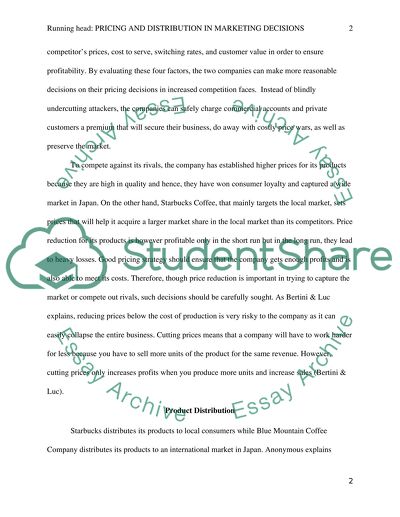 Pricing and Distribution in Marketing Decisions