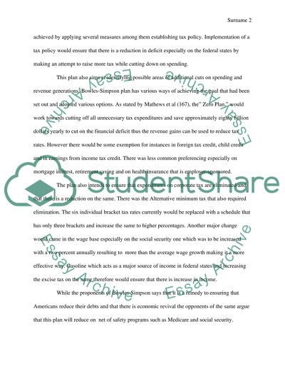 Fiscal policy of the U.S