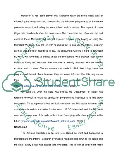 Evaluating Anit Trust Legisiation