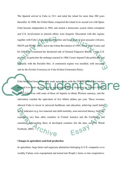 Food Security in Cuba and the Cuban Grupo de Agricultura Orgnica Initiative