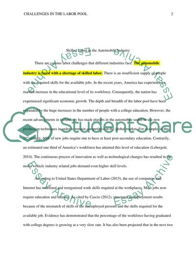 Labor Pool Challenges