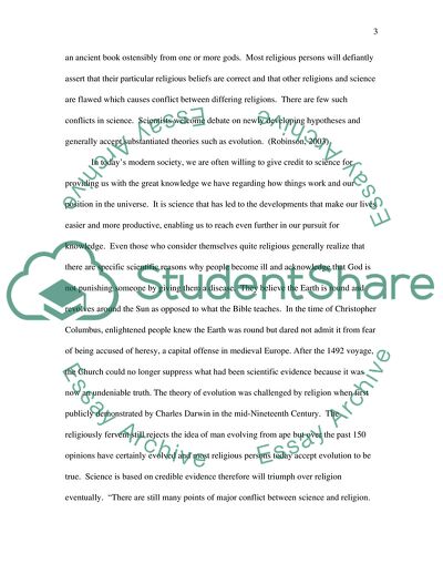 Are Religion and Science in Conflict